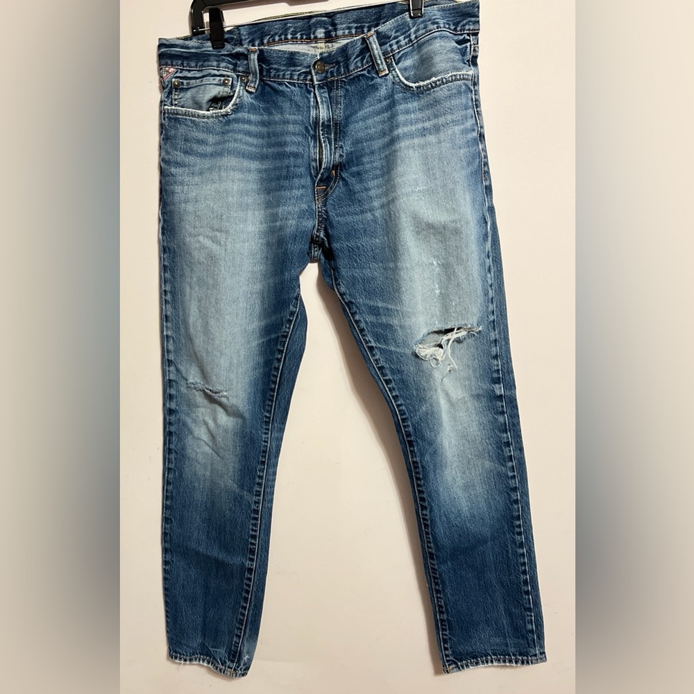 Ralph Lauren Men's Blue Distressed Jeans